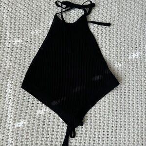 Olivaceous Backless Tie Back Top